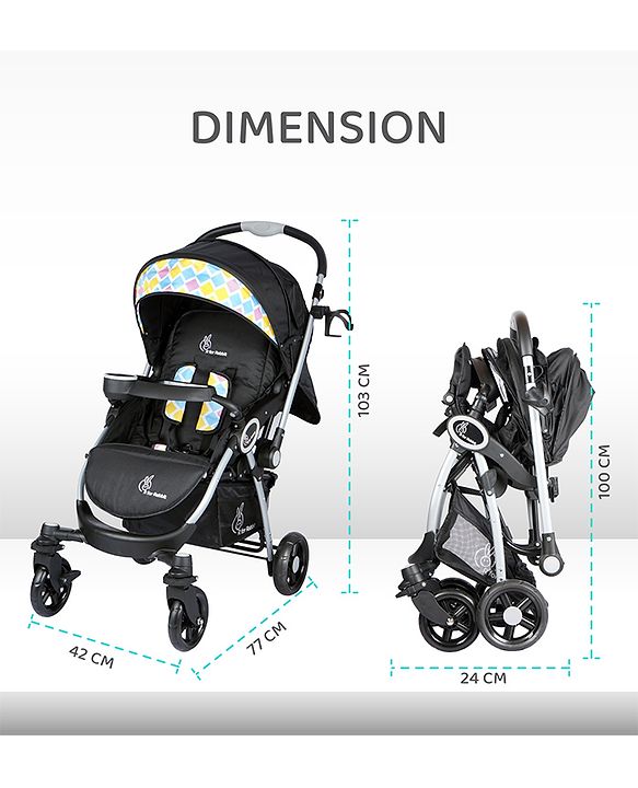 R for Rabbit - Chocolate Ride -Stroller - Black Multi