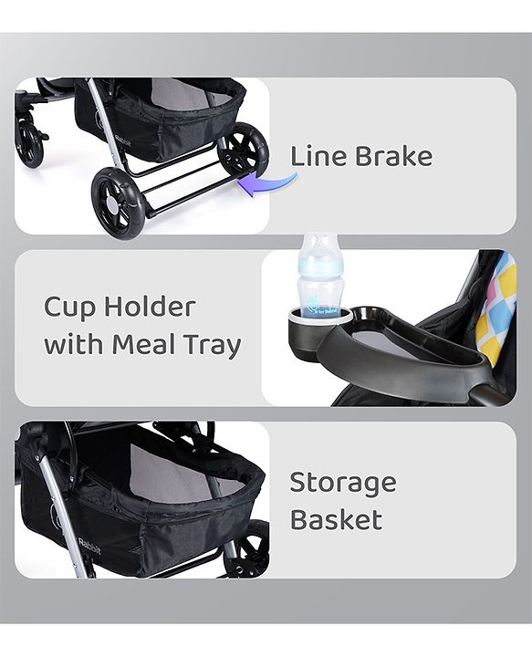 R for Rabbit - Chocolate Ride -Stroller - Black Multi