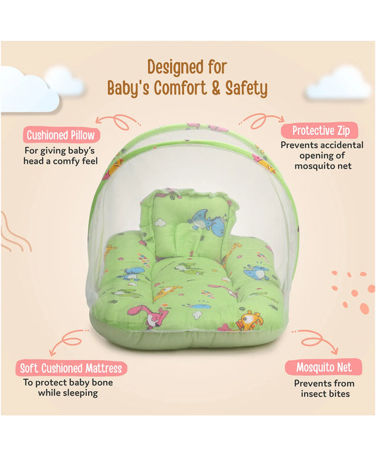 Luvlap Bed With Net -Animals Print