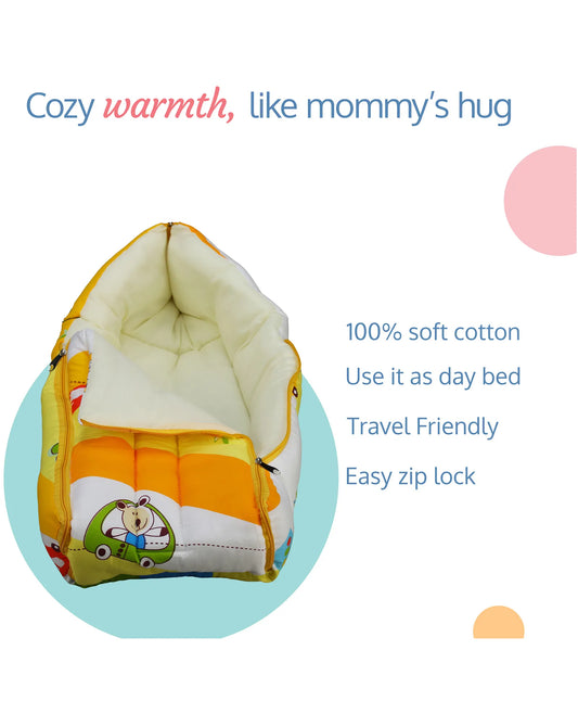 LuvLap Baby Nest cars print