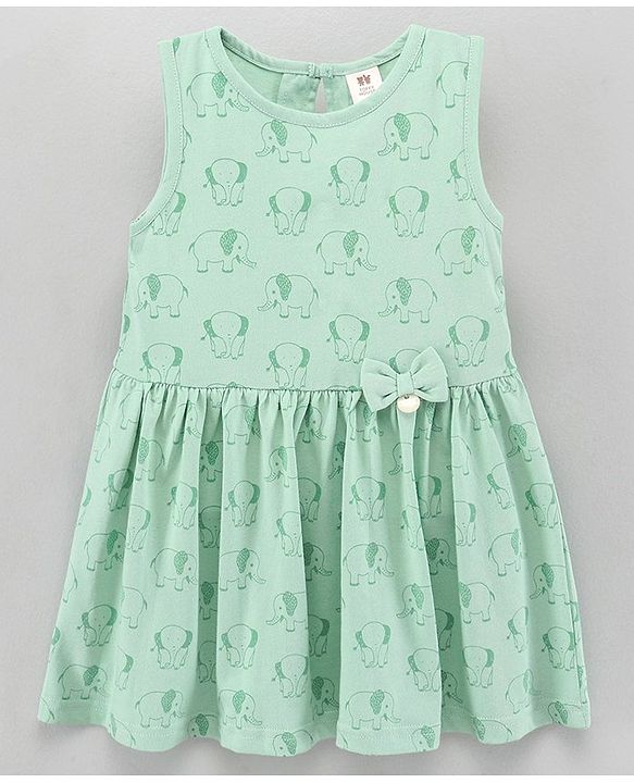ToffyHouse Sleeveless Frock Elephant Print - Green