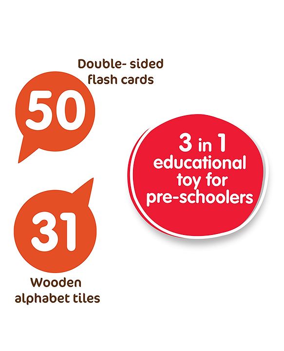 Giggles Match & Learn Classic Wooden Educational Game - Multicolour