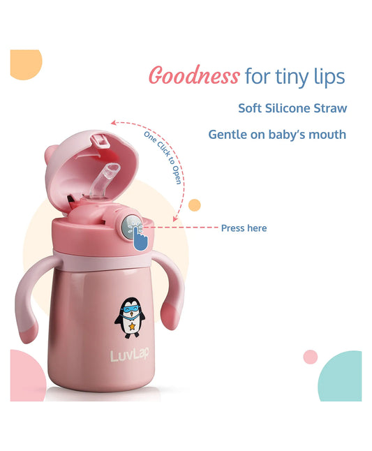 Luvlap Steel Sipper Pink - 300 ml