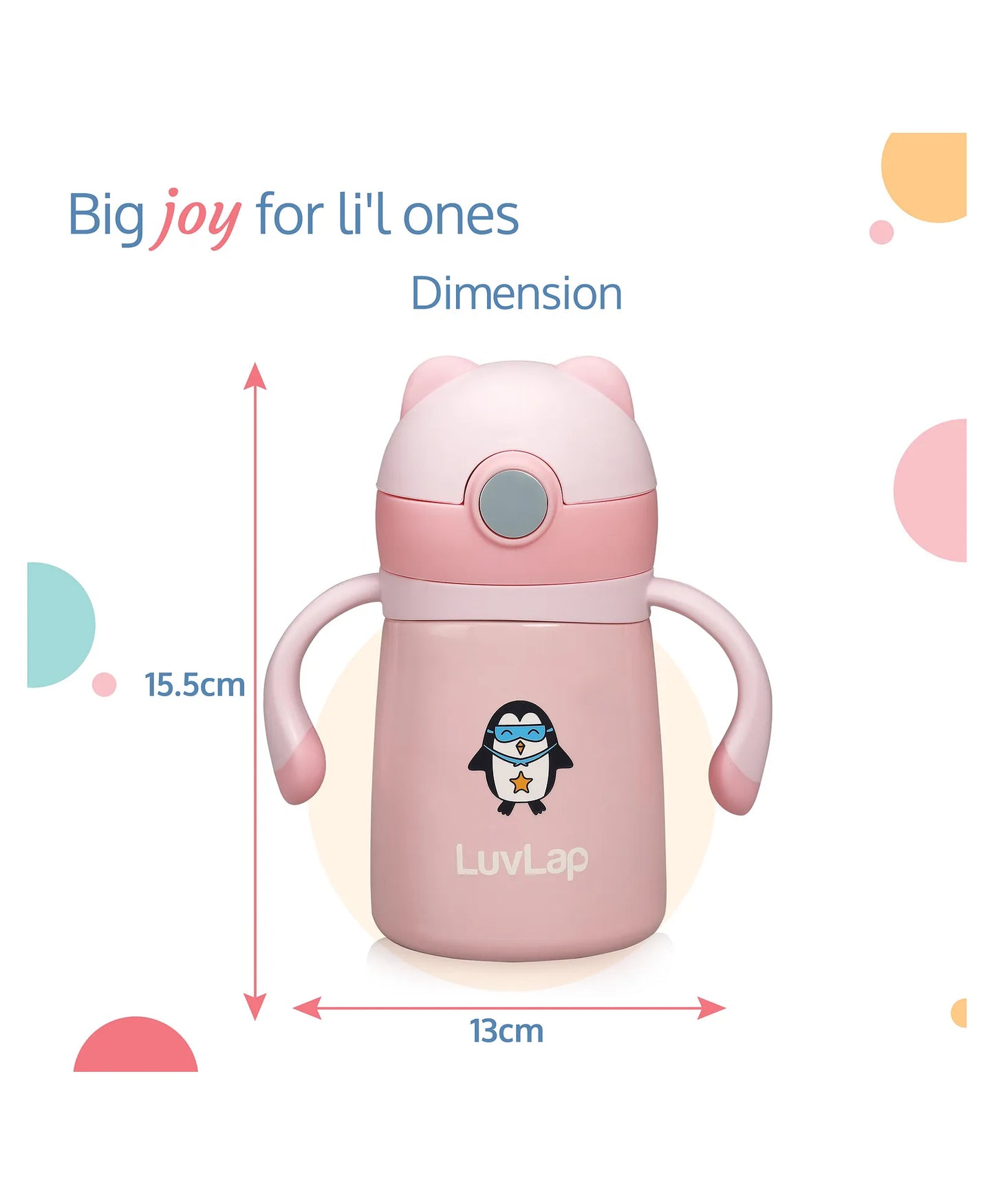 Luvlap Steel Sipper Pink - 300 ml