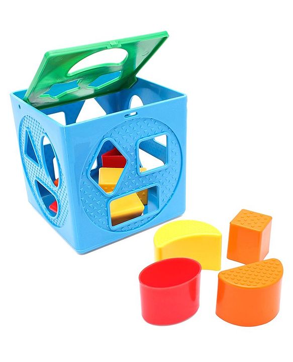 Giggles Pull Along Shape Sorting Cube & Aeroplane Toy - Multicolour