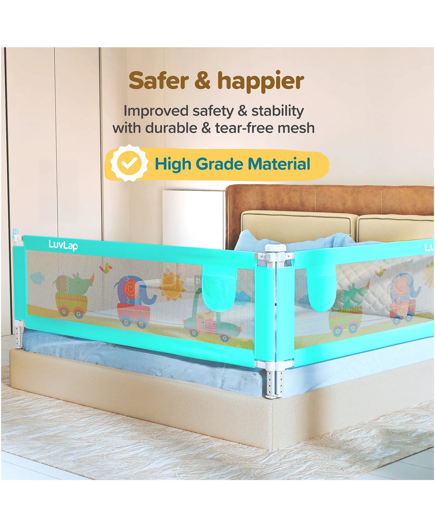 Luvlap Comfy Bed Rail - Green