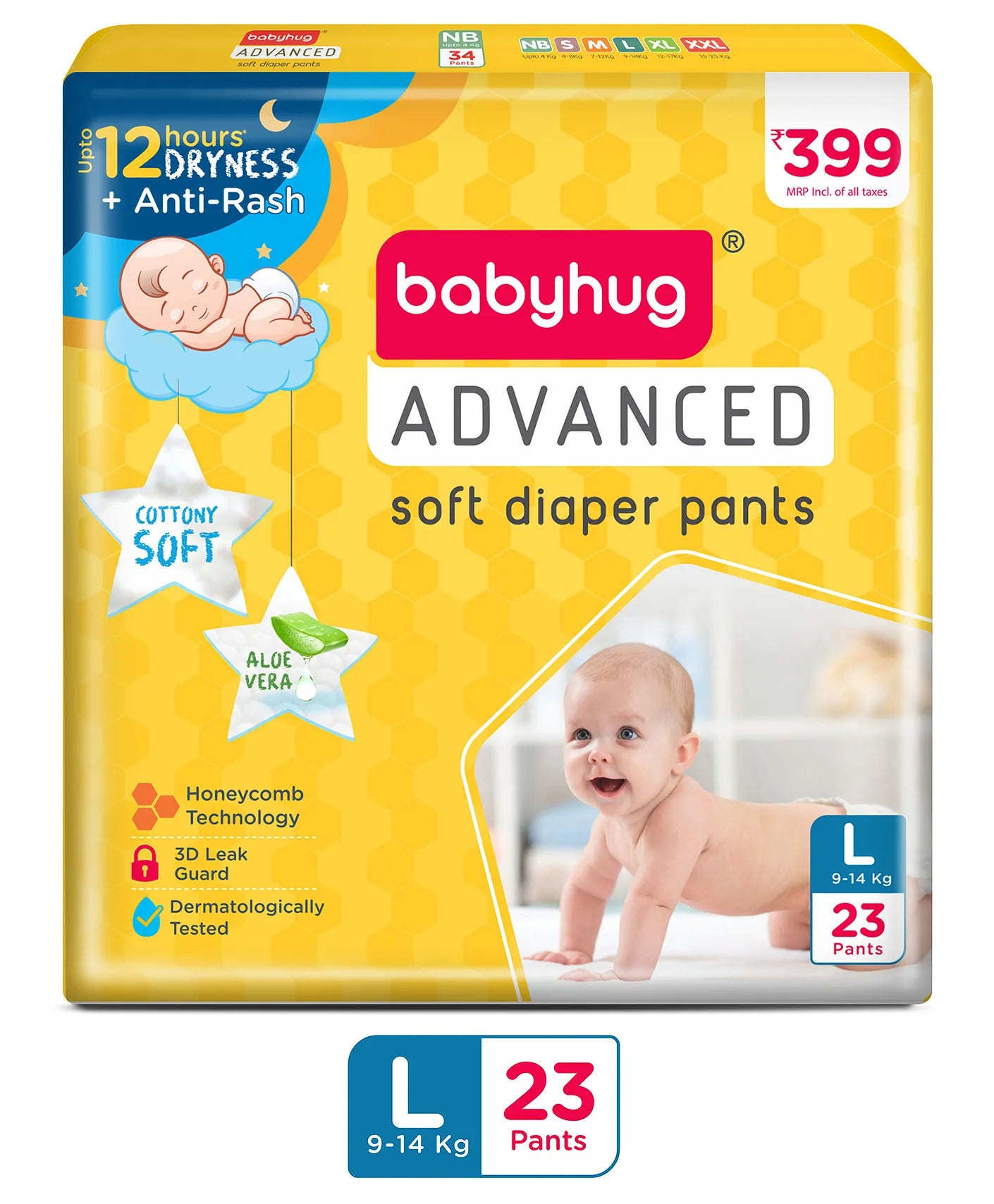 Babyhug Advanced Pant Style Diapers Large (L) Size - 23 Pieces