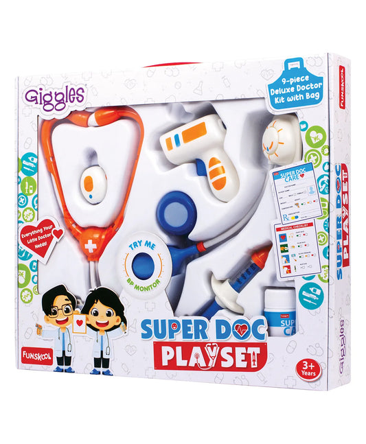 Giggles 9 Pieces Super Doctor Playset Toy Multicolor