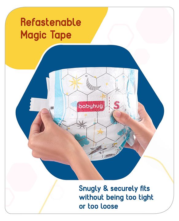 Babyhug Advanced Tape Style Diapers Small Size - 36 Pieces