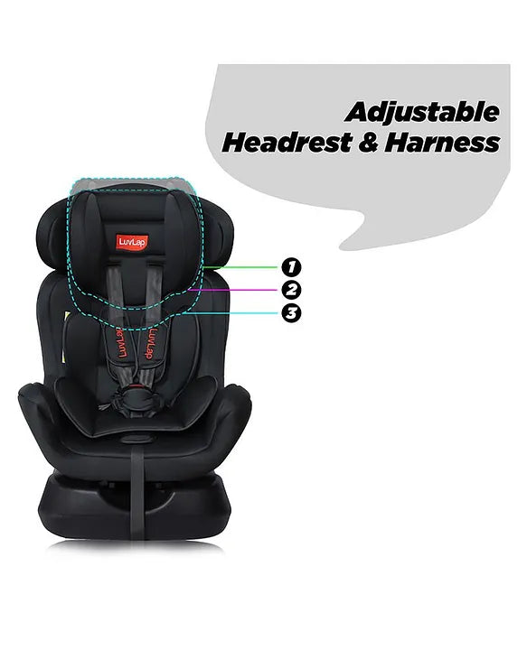 LuvLap Galaxy Car Seat - (0-7 Years) Black