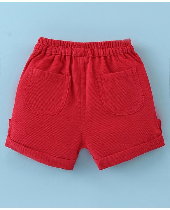 ToffyHouse Half Sleeves T-Shirt & Woven Shorts With Ice Hockey Print - White & Red