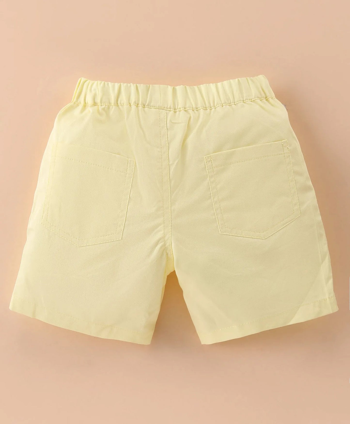 ToffyHouse Half Sleeves T-Shirt & Twill Woven Shorts With Palm Tree Print - Blue