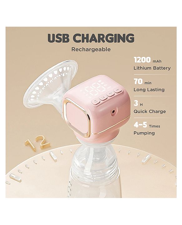 R for Rabbit Pure Wireless Electric Breast Pump - Peach