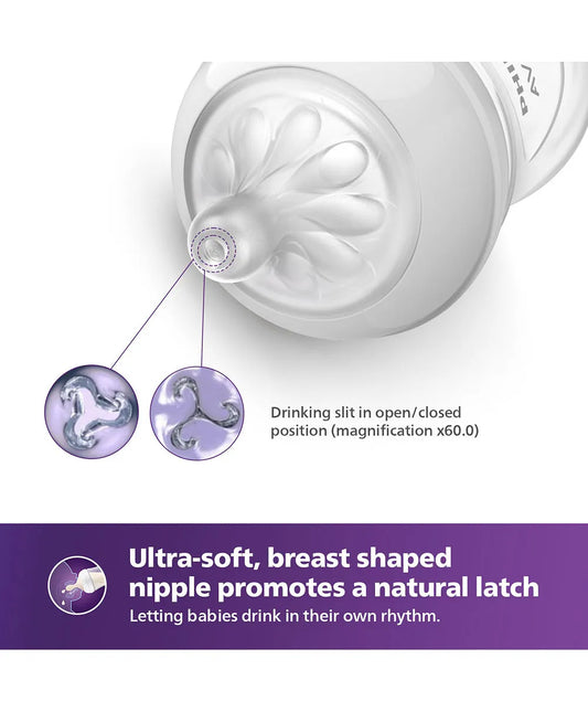 Avent Natural Plastic Feeding Bottle - 125 ml