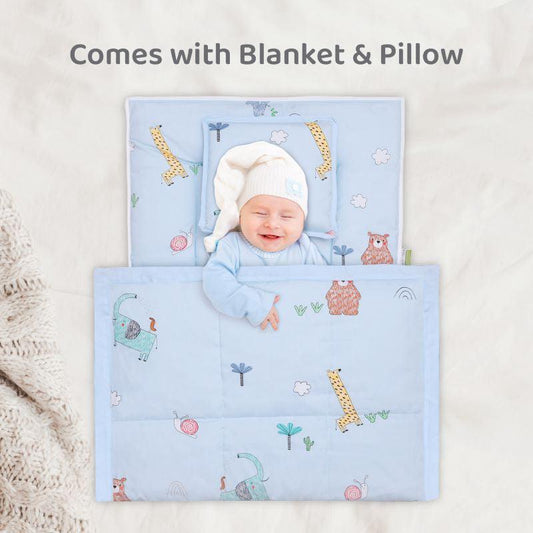 R for Rabbit Snuggy Cozy Bedding Sky Blue