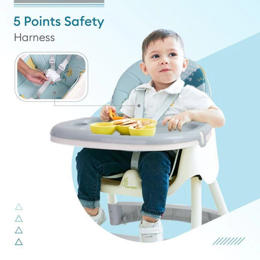 R for Rabbit - Sugar Doodle - High Chair - Lake Blue