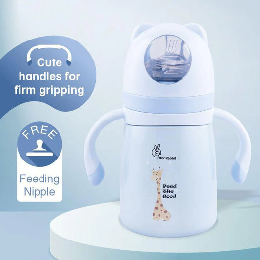 R for Rabbit - Steebo Giffy SS Feeding Bottle 300 ML -Feeding Bottle - Blue