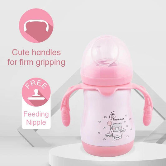 R for Rabbit - Steebo Teddy SS Feeding Bottle 210 ML -Feeding Bottle - Pink