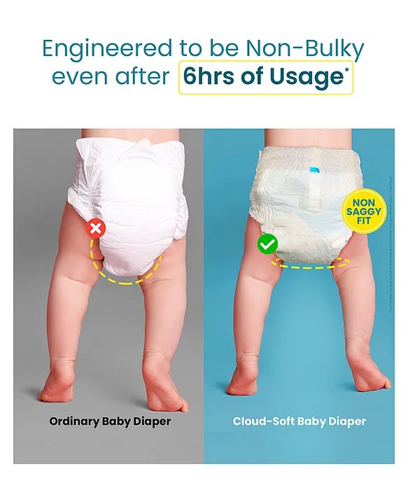 Mother Sparsh Cloud Soft Single Use Diaper- (L) Pack Of 46