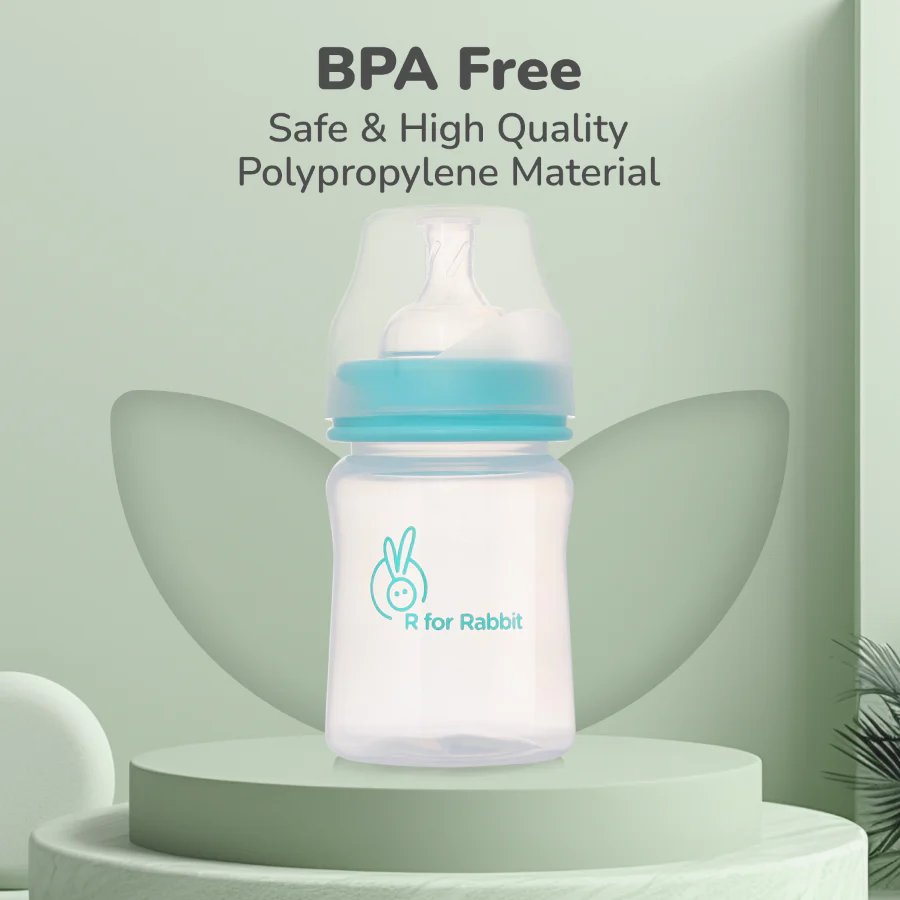 R for Rabbit - Polypropylin First feed 250 ml - FeedingBottle - Light Blue
