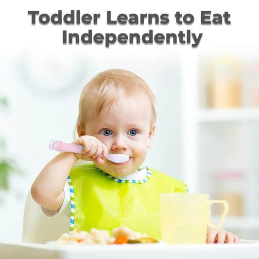 R for Rabbit - Safe Feed Silicon Spoon - Spoon - Blue-Pink