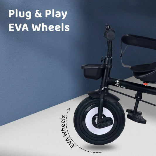 R for Rabbit - TinyToes T40 Ace - Tricycle- Grey Black