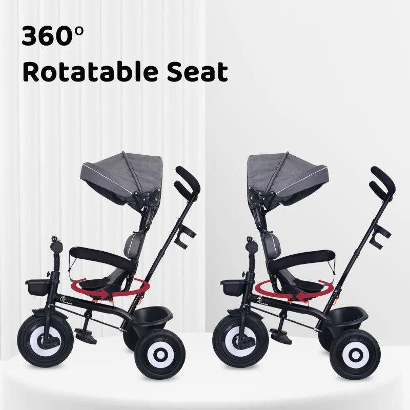 R for Rabbit - TinyToes T40 Ace - Tricycle- Grey Black