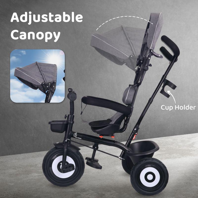 R for Rabbit - TinyToes T40 Ace - Tricycle- Grey Black