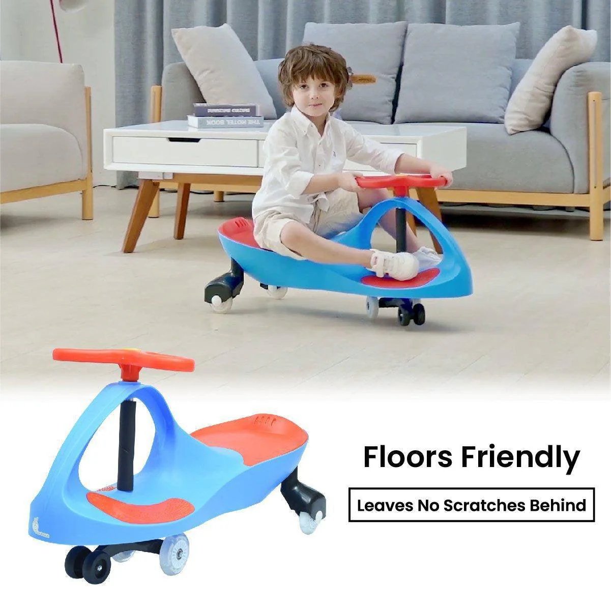 R For Rabbit Iya Iya Swing Car Blue Red