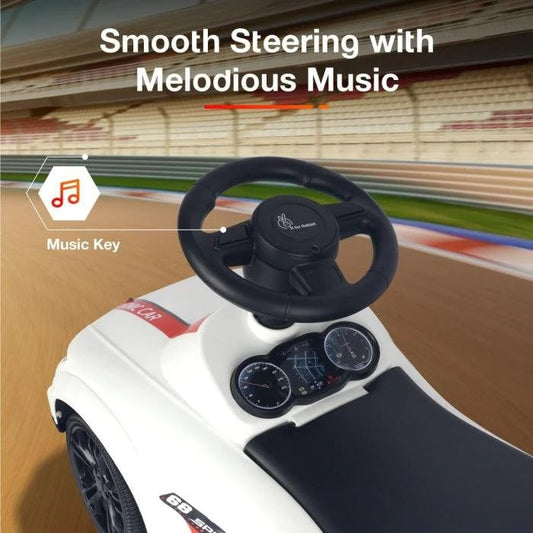 R for Rabbit Sonic Rideon Car White