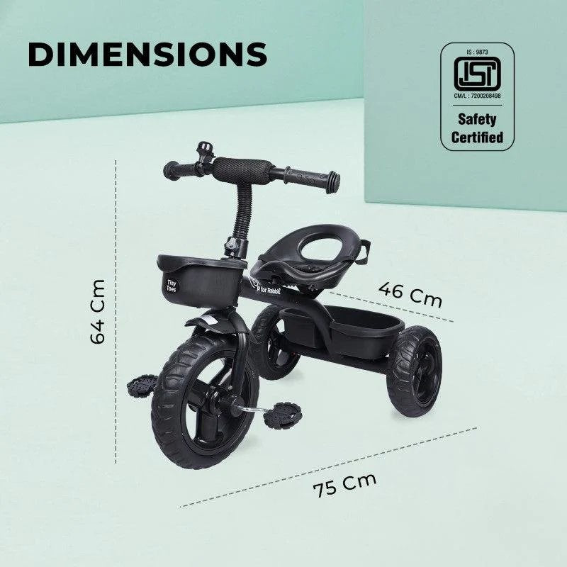 R For Rabbit Tiny Toes T10 Ace Tricycle Black