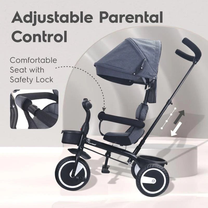 R for Rabbit Tiny Toes T30 Ace Tricycle Grey