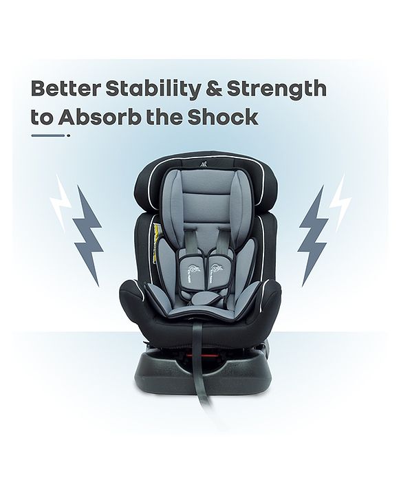 R for Rabbit Convertible Baby Car Seat Jack N Jill Grand Innovative Car Seat - Black & Grey