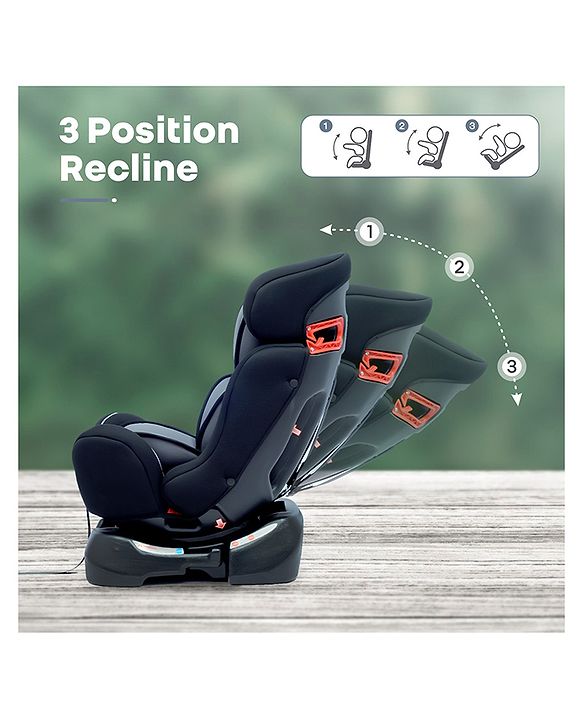 R for Rabbit Convertible Baby Car Seat Jack N Jill Grand Innovative Car Seat - Black & Grey