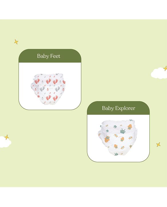 Allter Organic Bamboo Pant Style Diapers Extra-Large Size (16+ kg) 22 Count (Pack of 1) | Rash Free Super Absorbent 3X Softer Wetness Indicator | Explorer |