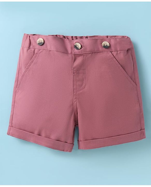 ToffyHouse Half Sleeves Printed Shirt & Shorts With Bow & Suspender - Plum