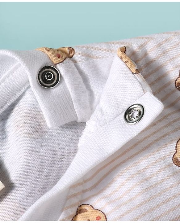 ToffyHouse Half Sleeves T-Shirt & Dungaree - Light Brown