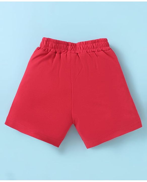 ToffyHouse Half Sleeves T-Shirt & Shorts Set With London Print - Red
