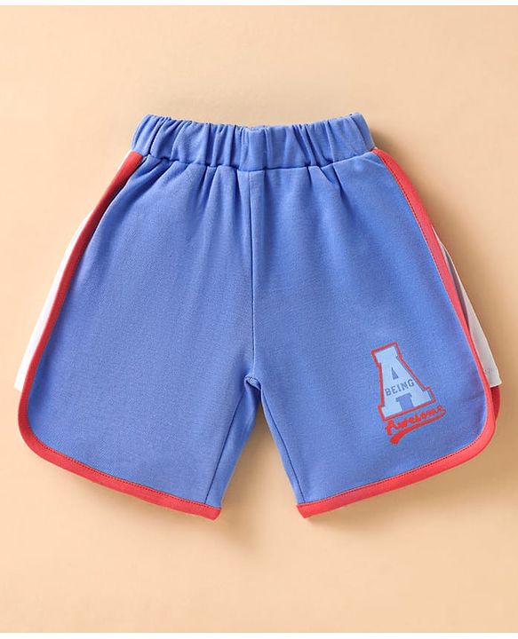 ToffyHouse Half Sleeves Striped T-Shirt & Shorts Set - Light Blue