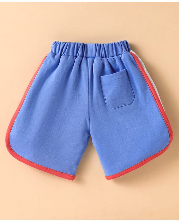 ToffyHouse Half Sleeves Striped T-Shirt & Shorts Set - Light Blue