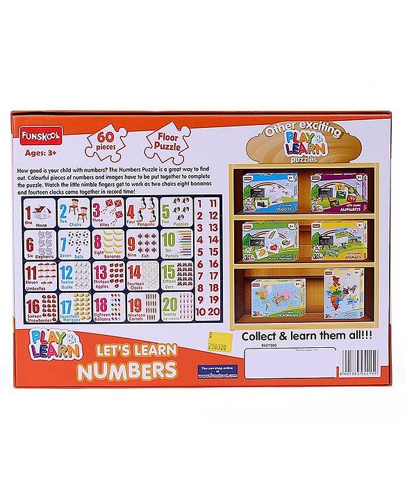 Funskool - 60 Pieces Numbers Puzzles