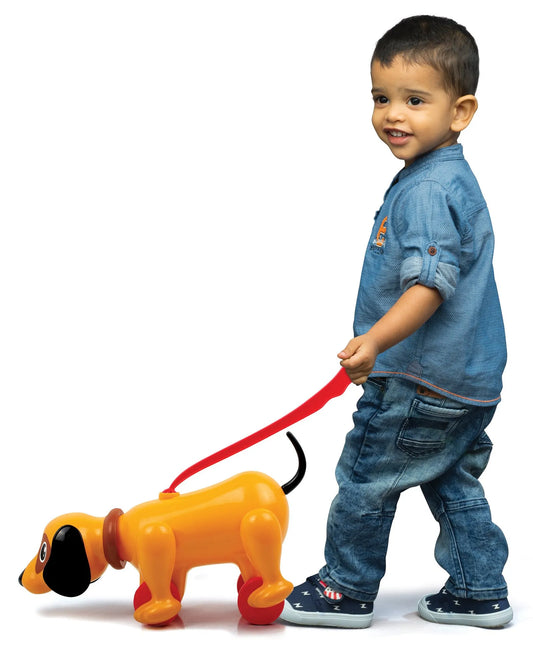 Giggles Sniffy the Dog Orange - Length 32.5 cm