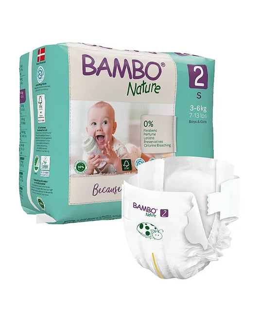 Bambo Nature Tape Diapers Small Size, 30 Pcs