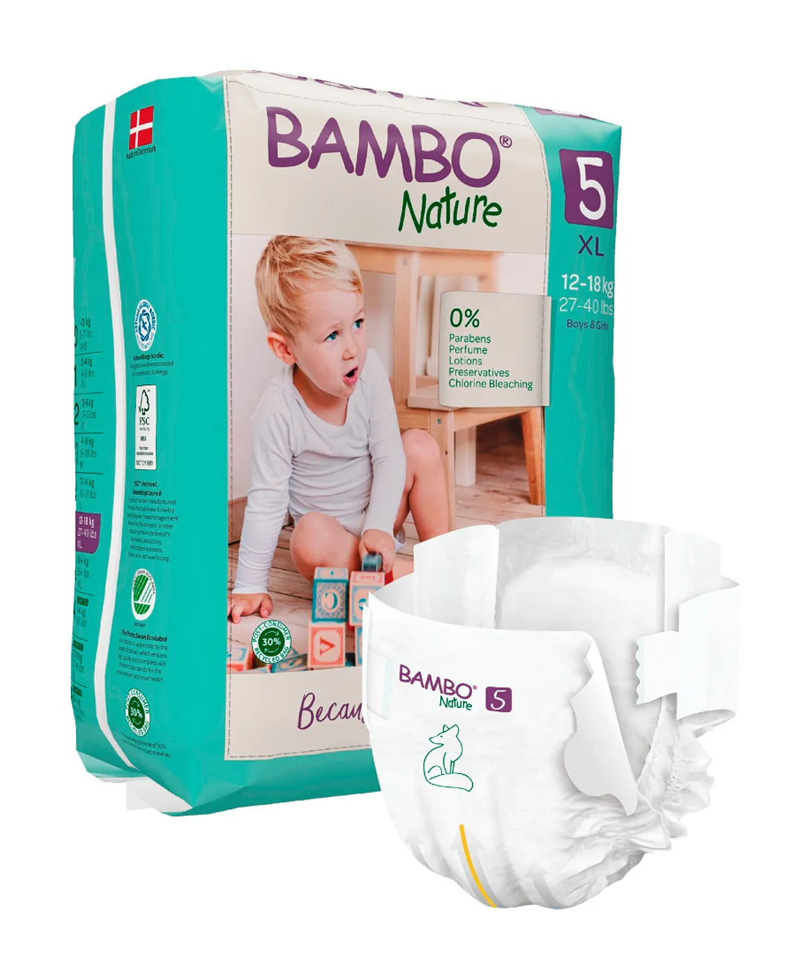 Bambo Nature Tape (L), 48 Pcs - Tall Pack