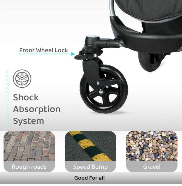 R for Rabbit - Chocolate Ride -Stroller - Black Grey