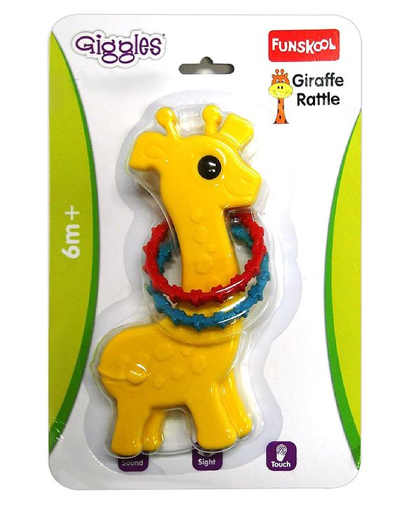 Funskool Giggles Giraffe Rattle (Color & Print May Vary)