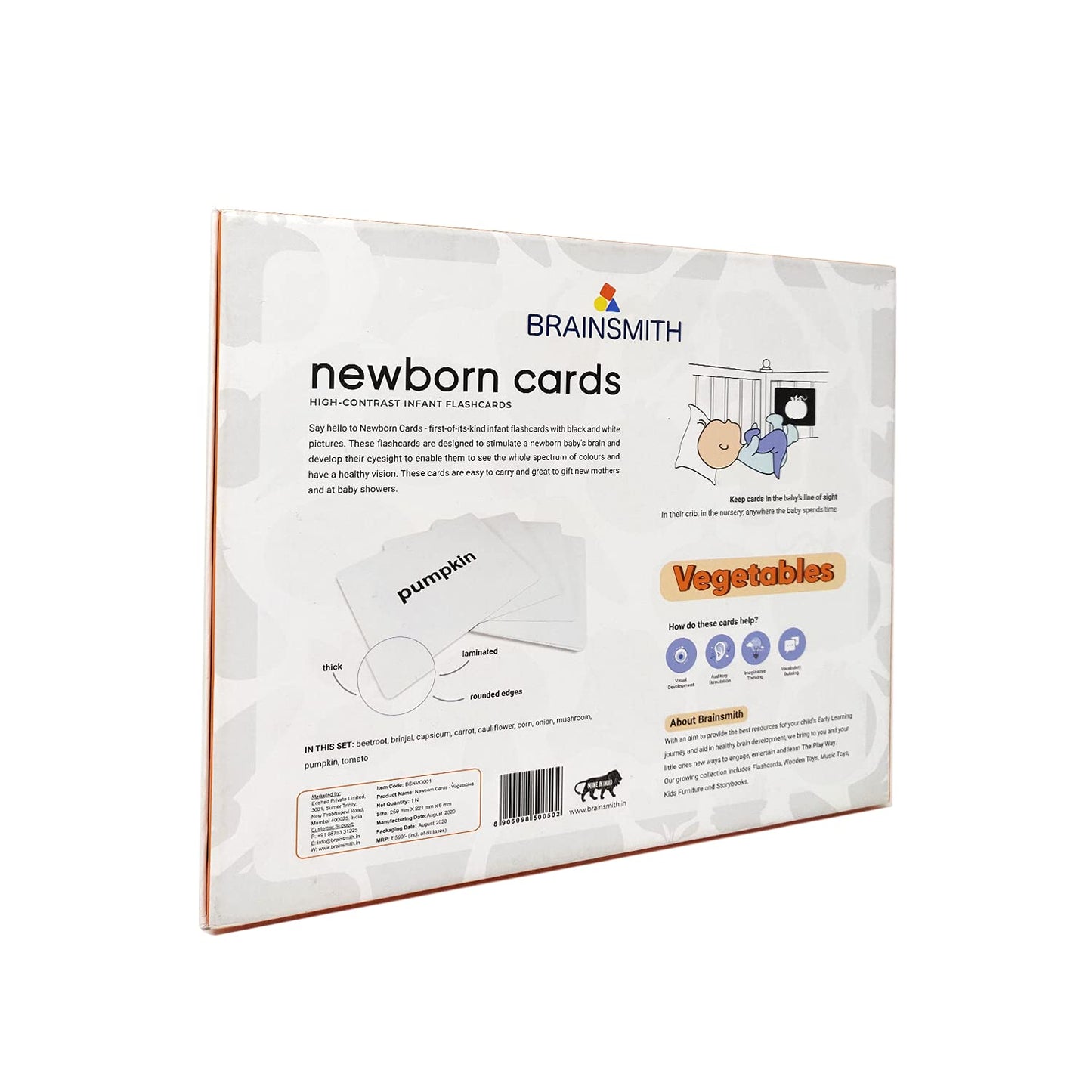 Brainsmith Newborn Cards Vegetables