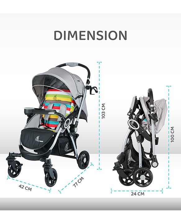 R for Rabbit - Chocolate Ride -Stroller - Rainbow