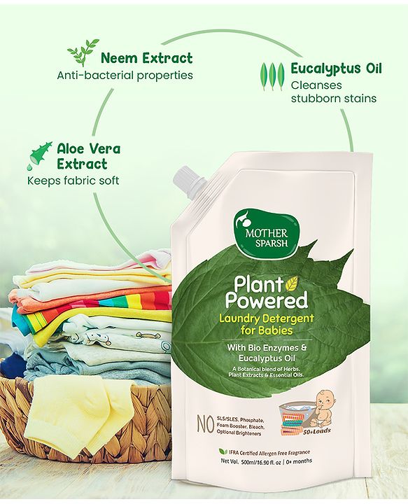 Mother Sparsh Plant Powered laundry Detergent Refill Pack - 500 ml