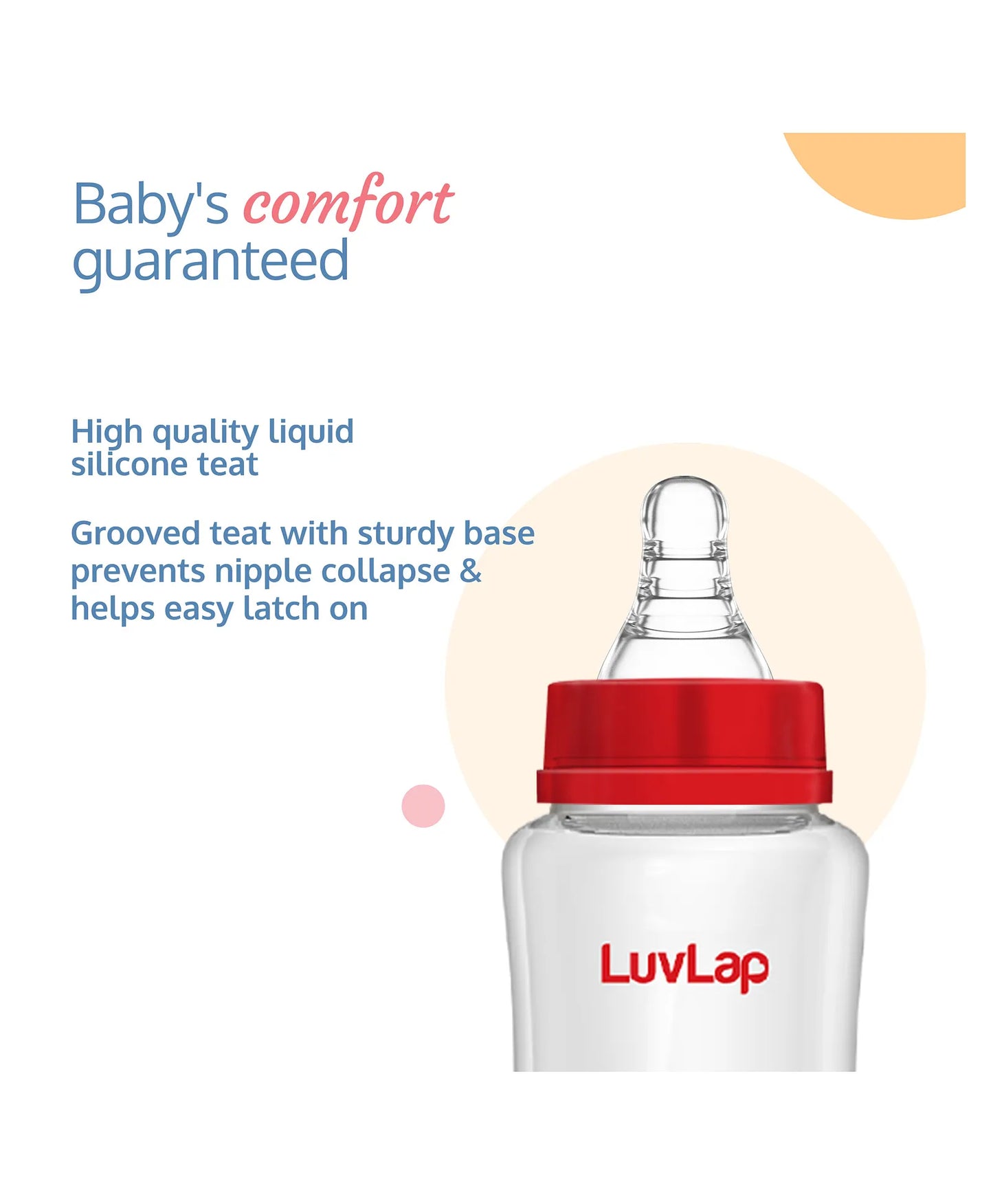 LuvLap Ess S Neck Feeding Bottle Plain -250 ml